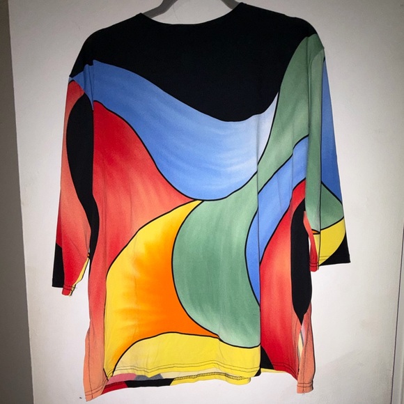 Valentina Multicolor Abstract Long Sleeve Top - Picture 4 of 4